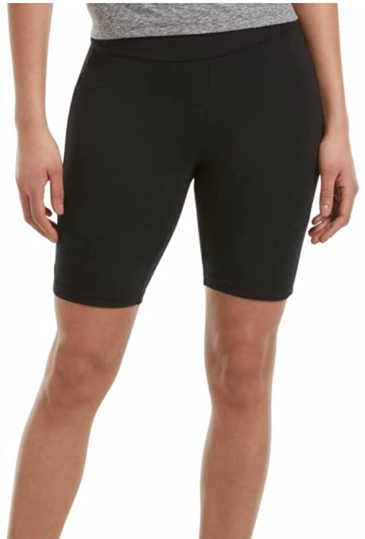 HUE Hi Waist Blackout Cotton Bike Shorts  Color Black Size 3XL