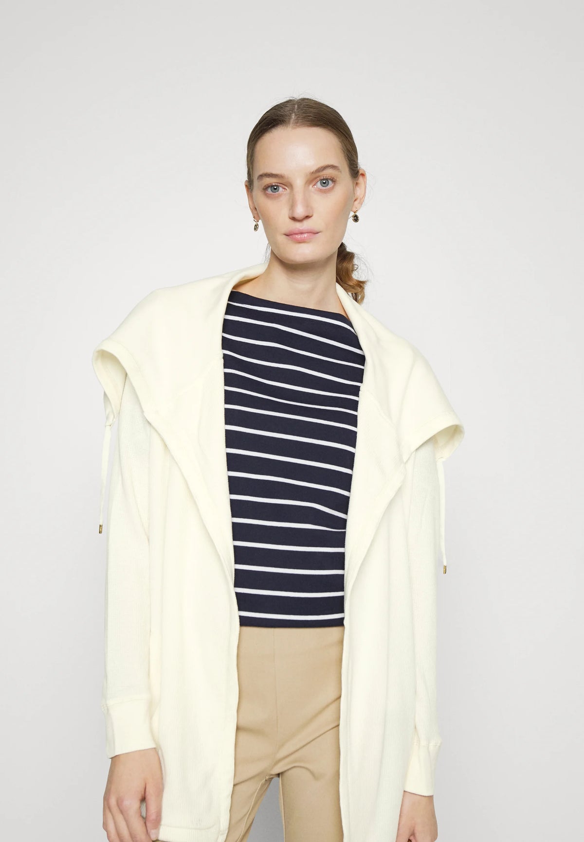 Lauren Ralph Lauren Women's Thermal Waffle-Knit Cardigan  Pale Cream Size XS