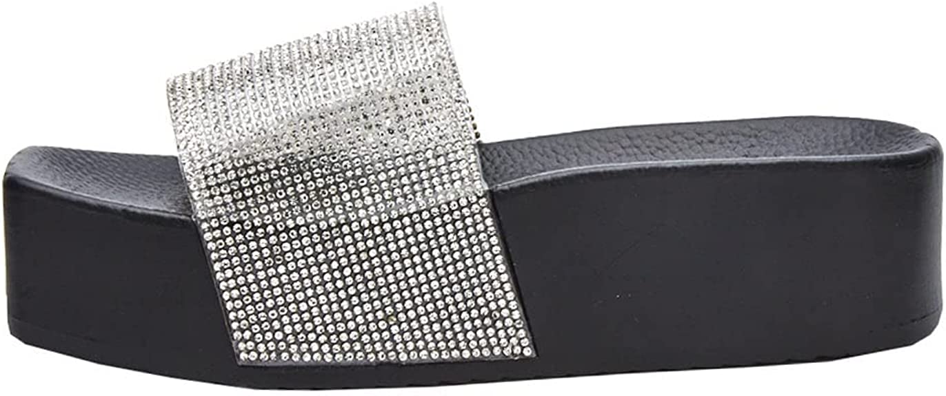 Matisse Beach by Matisse Women's Retreat Rhinestone Platform Sandals  Color Black Synthetic Size 9M