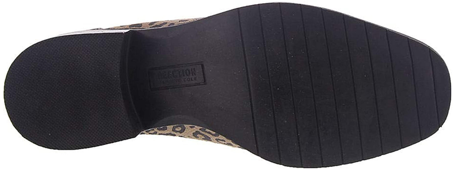 Kenneth Cole REACTION Womens Salt Leather Closed Toe Chelsea Boots  Color Natural Leopard Size 7M