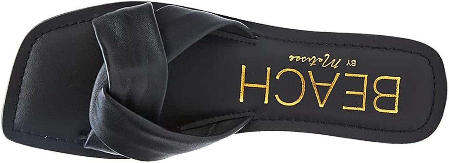 Matisse Beach by Matisse Womens Ancho Slide Sandals  Color Black Leather Size 8M