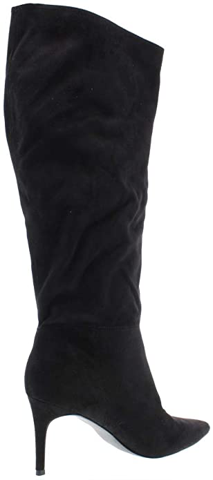 Steve Madden Women's Kimari Faux Suede Pointed Toe Boot  Color Black Suede Size 9M