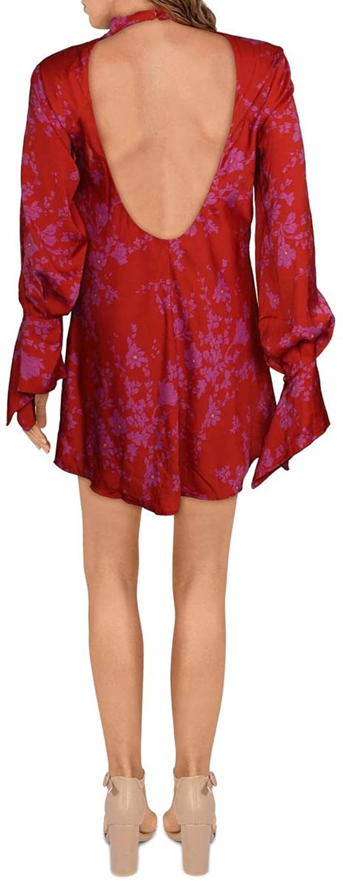 Free People Women’s Satin Short Mini Dress  Color Romantic Combo Size XS