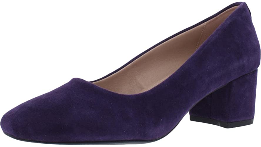 Charter Club Women's Saraa Block-Heel Pumps  Color Plum Suede Size 6M