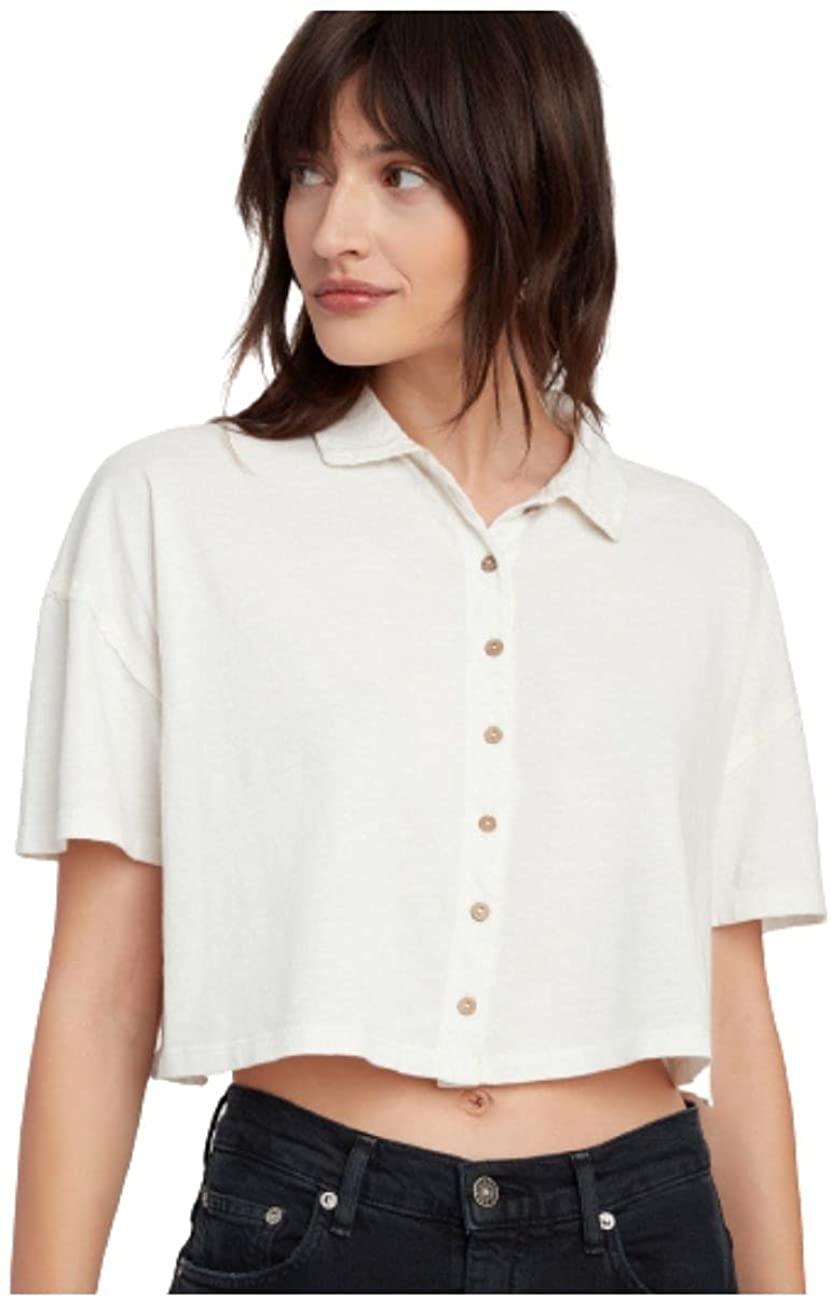 Free People Women’s Weekend Rush Top  Color White Size L