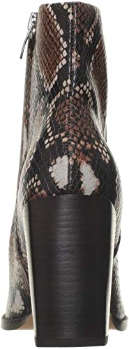 NINE WEST Womens Pointed Toe Heel Ankle Boots  Color Brown Snake Size 6M