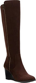 Style & Co. Womens August Vegan Leather Almond Toe Knee-High Boots Color Chocolate Micro Size 6.5M