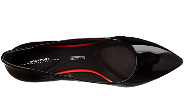 Rockport Women's Total Motion 75mm Pointy Pump  Color Black Kid Suede Size 9M