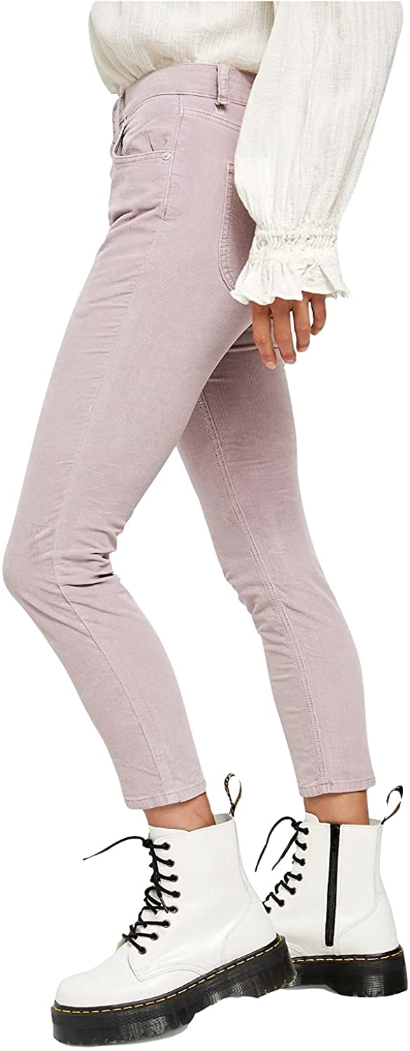 Free People Women's Sun Chaser Corduroy Skinny Ankle Jeans  Style OB1067711