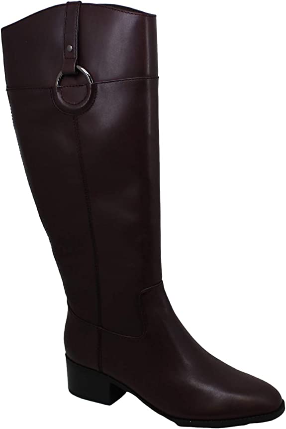 Alfani Women's Bexleyy Wide-Calf Riding Boots  Color Cognac Leather Size 7M