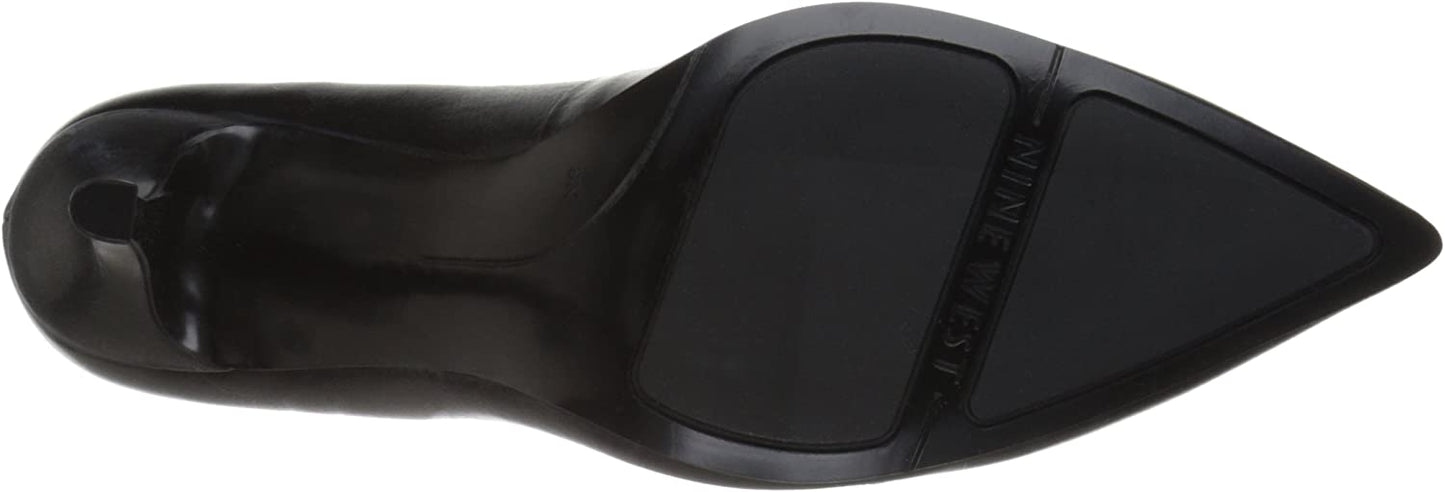 NINE WEST Women's Flax New Hollywood Dress Pump  Black Leather Size 9.5M