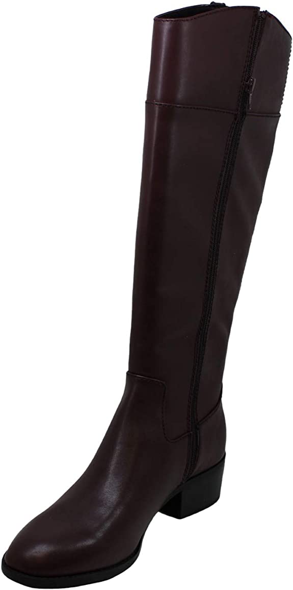 Alfani Women's Bexleyy Wide-Calf Riding Boots  Color Cognac Leather Size 7M