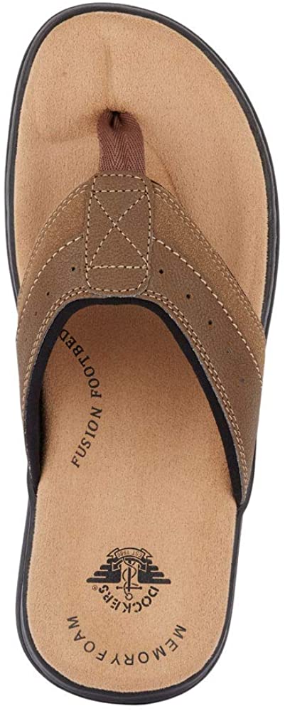 Dockers Men's Laguna Flip Flop  Color Dark Tan Size 7M