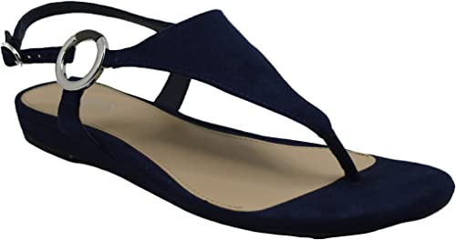 Alfani Women's Hayyden Solid Dressy Thong Sandals  Navy Size 7