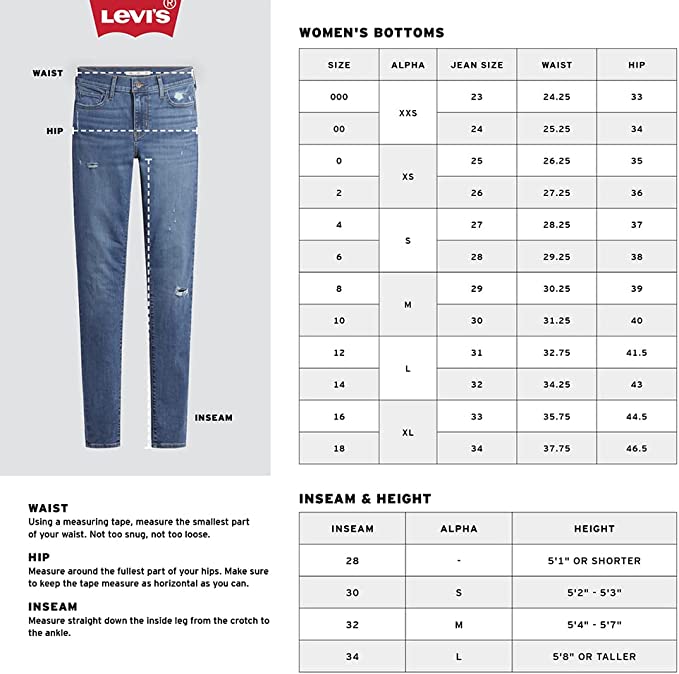 Levi's Women's 311 Shaping Skinny Jeans   Color Hawaii Ocean (Waterless) Size 31