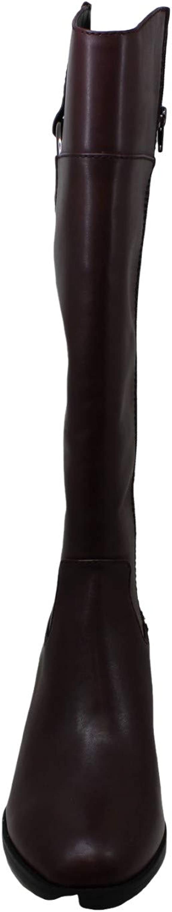 Alfani Women's Bexleyy Wide-Calf Riding Boots  Color Cognac Leather Size 7M