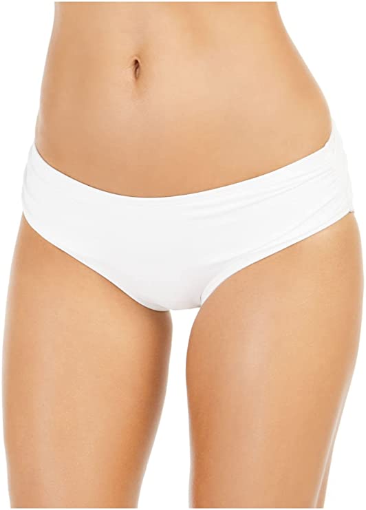 Michael Kors womens Shirred Bikini Bottoms  Color White Size XL