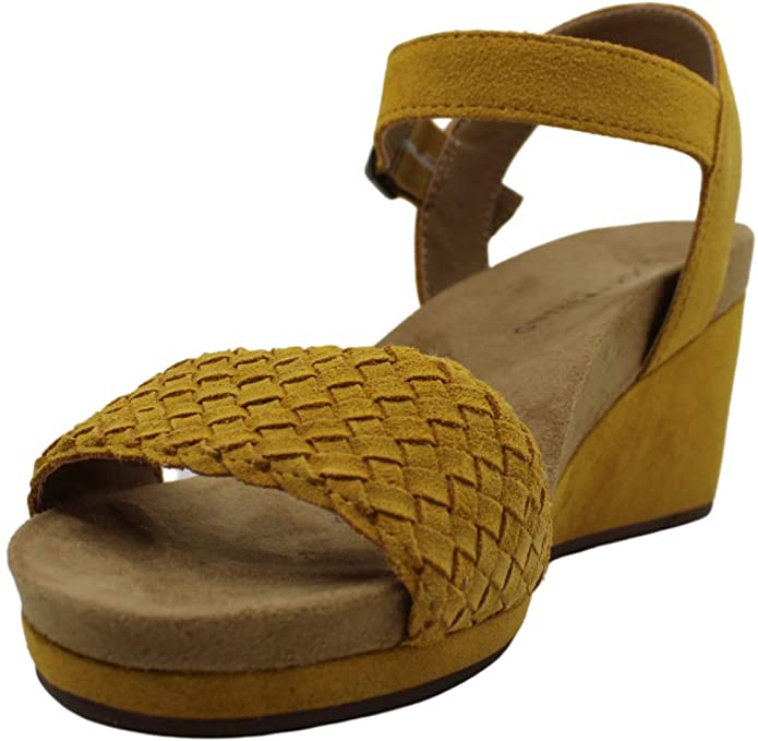 Lucky Brand Women’s Kenette Leather Open Toe Casual Platform  Size 7W