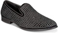 INC International Concepts Men's Wyatt Crystal Slip-On Loafers  Black Size 10