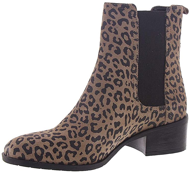 Kenneth Cole REACTION Womens Salt Leather Closed Toe Chelsea Boots  Color Natural Leopard Size 7M