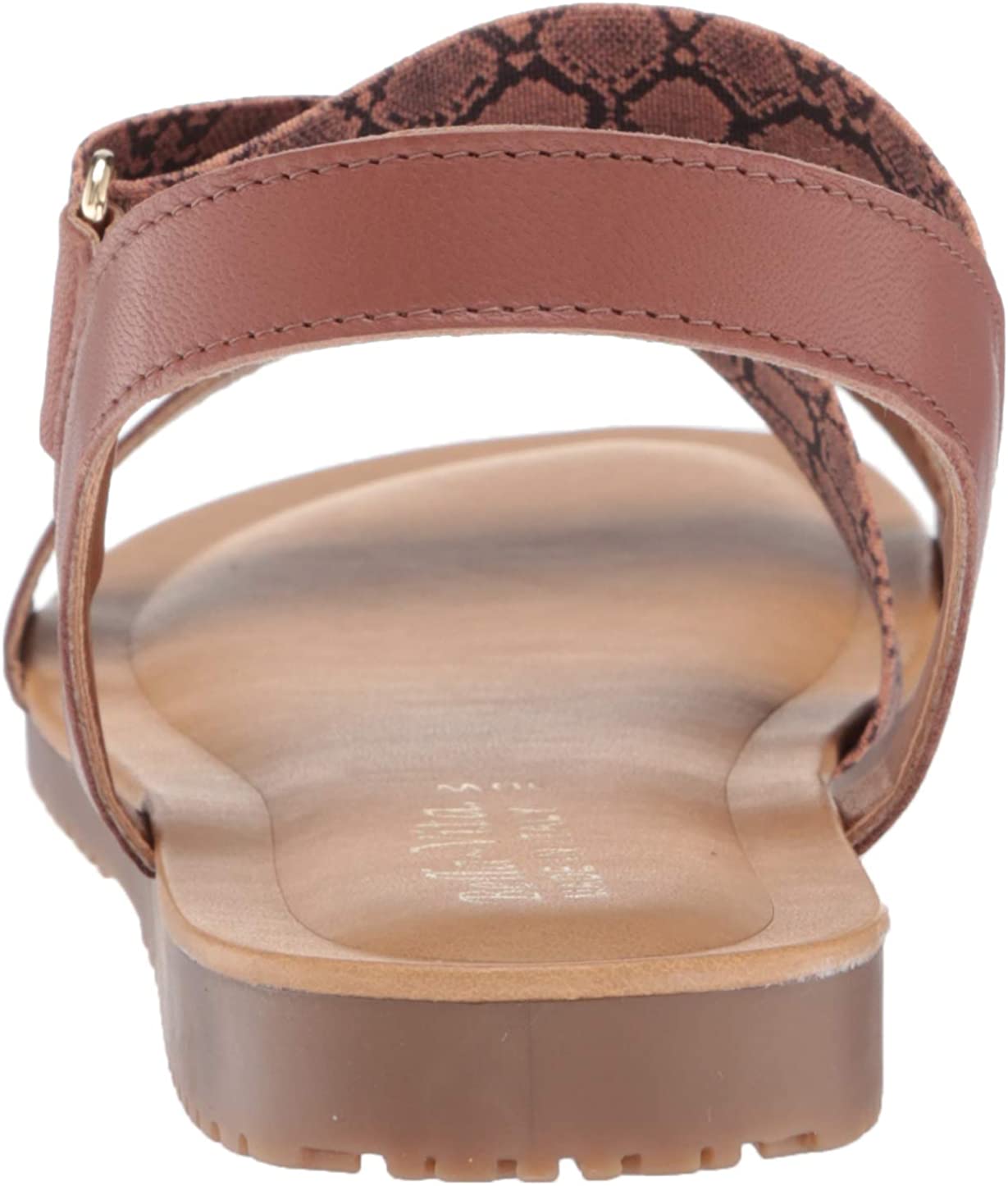 Bella Vita Women's Nev-Italy Flat Sandal  Color Tan Leather/Snake Size 6W