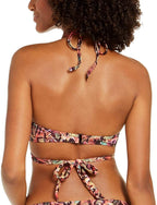 SUNDAZED Reptilia Simone Bra Sized Halter Bikini Top   Python Multi Size 32D