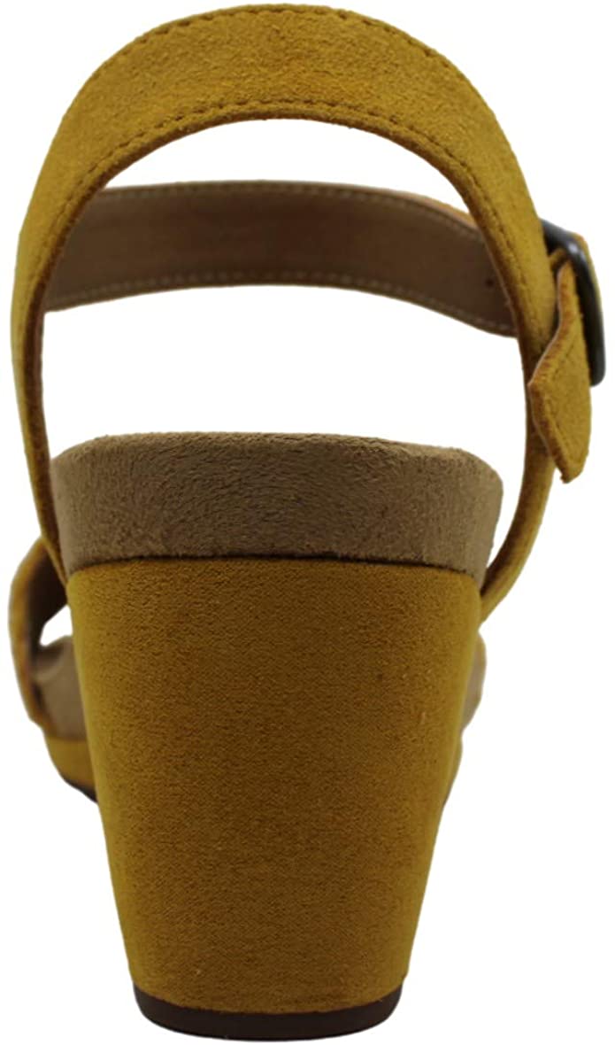 Lucky Brand Women’s Kenette Leather Open Toe Casual Platform  Size 7W
