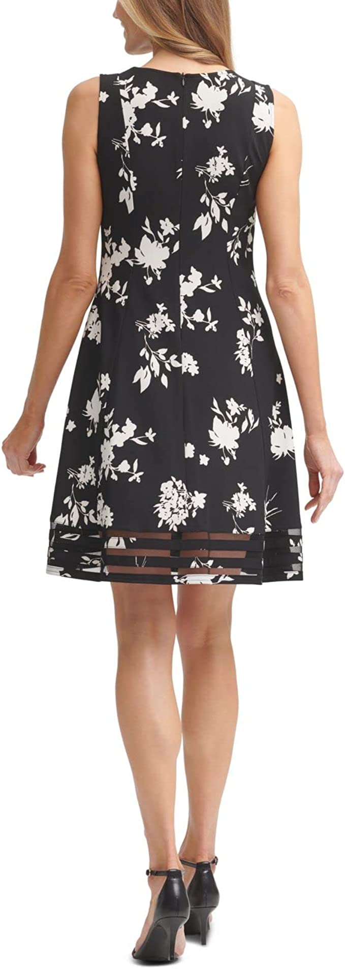 Jessica Howard Women’s  Petite Floral Illusion Fit Flare Dress  Size 10P