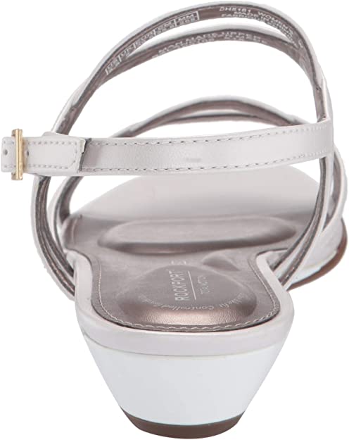 Rockport Women's Tm Zandra Slingback Wedge Sandal  Color White Size 9.5M