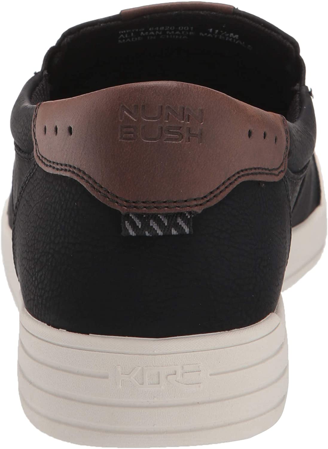 Nunn Bush Men's Kore City Walk Moccasin Toe Sneaker Style Slip on Loafer Shoe  Color: Black Size 10.5W