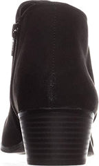 Style & Co. Womens Wileyy Fabric Almond Toe Ankle Fashion Color Black Size 10.5M