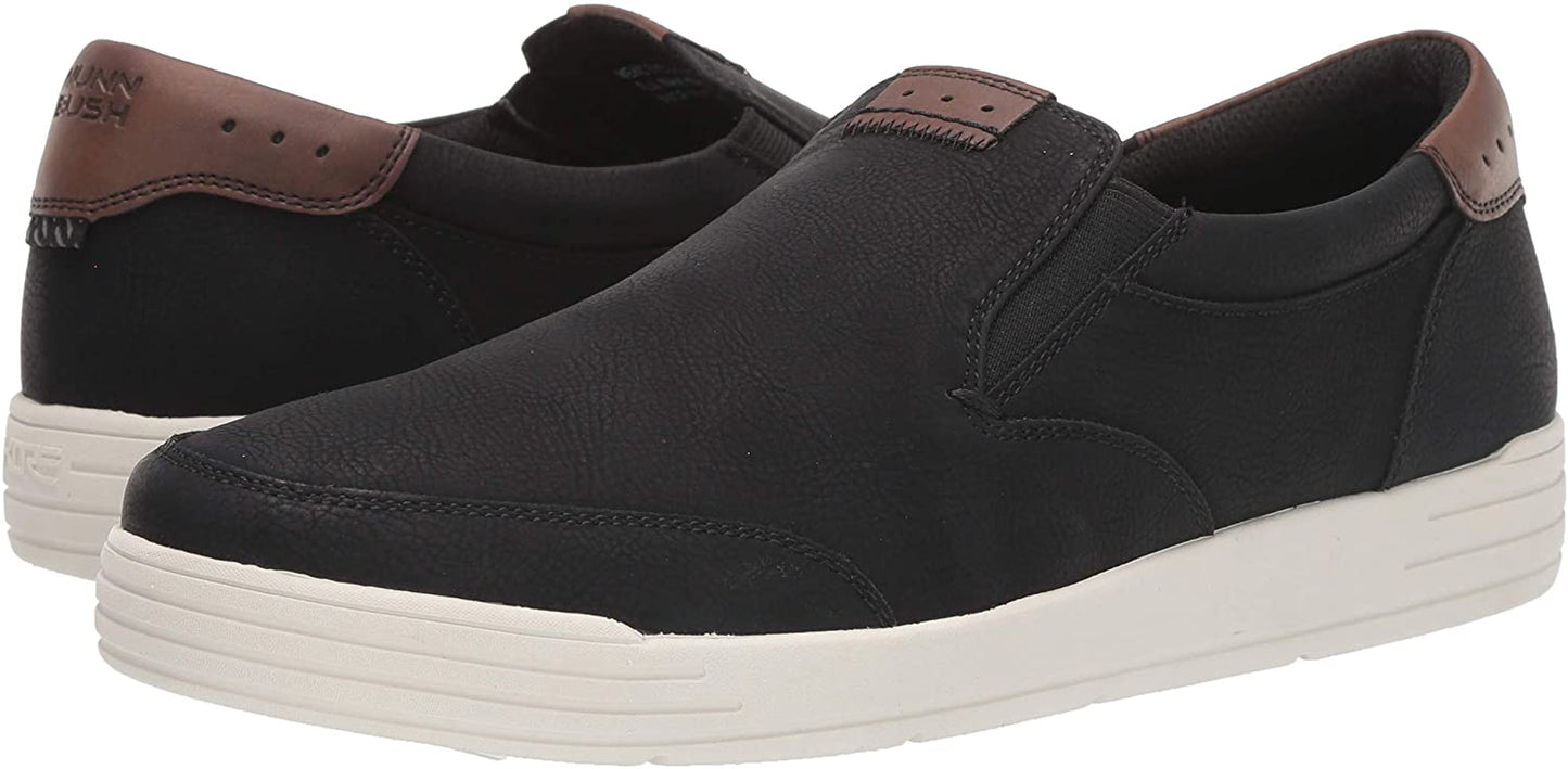 Nunn Bush Men's Kore City Walk Moccasin Toe Sneaker Style Slip on Loafer Shoe  Color: Black Size 10.5W