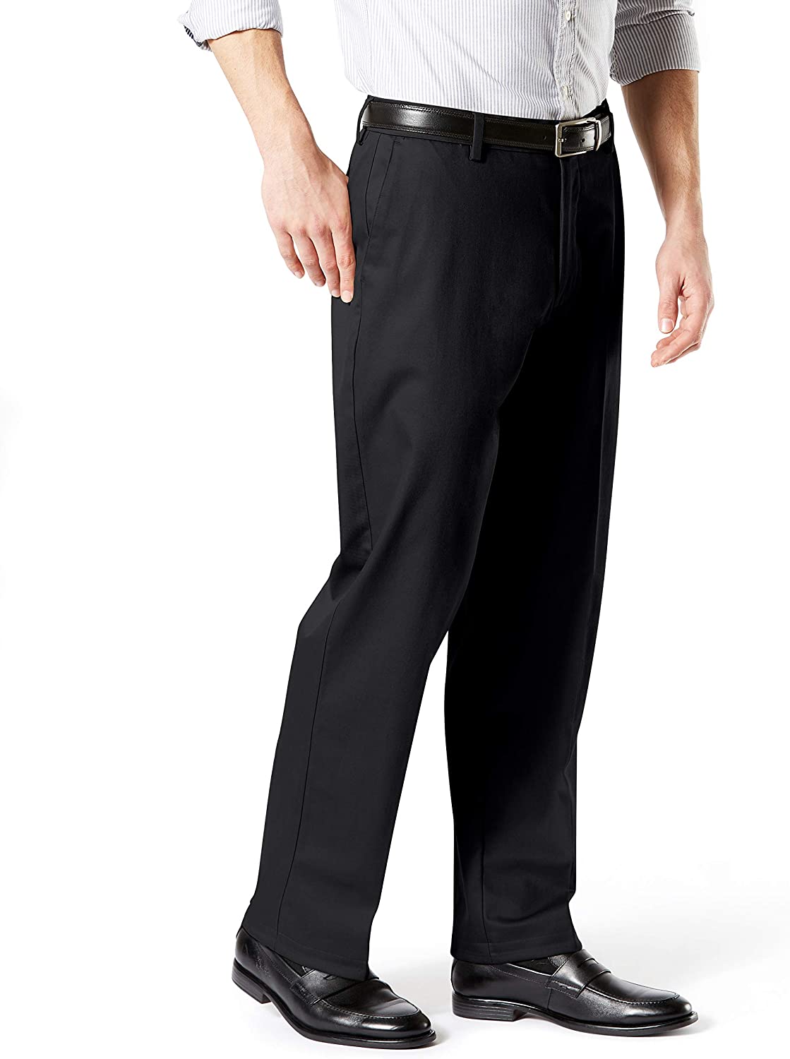 Dockers Men's Signature Classic-Fit Stretch Pants  Color Khakis Black W36xL32