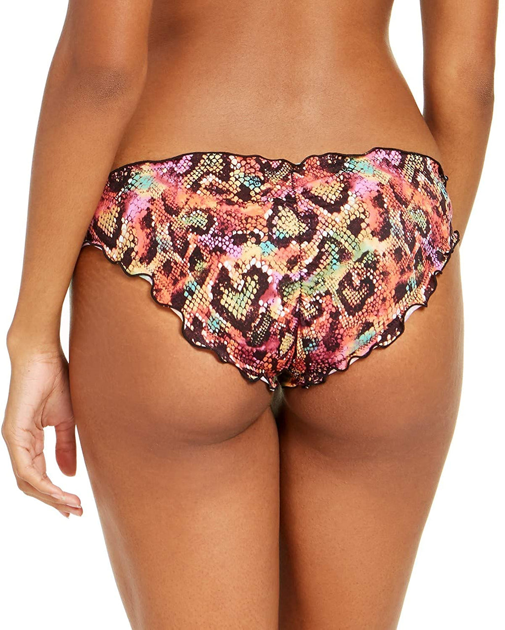 SUNDAZED Reptilia Mermaid Cheeky-Fit Swim Bikini Bottom  Python Multi Size M