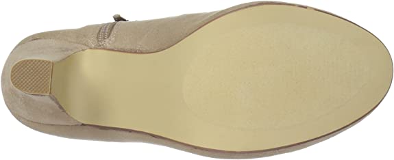 Brinley Co. Womens High Heel Round Toe Bootie  Color Taupe Wd Size 7.5W