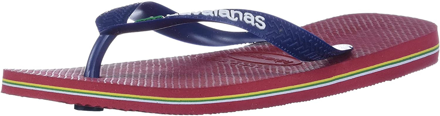 Havaianas Men's Top Logo Filete Flip Flop Sandal  Color: Red Size 10-11