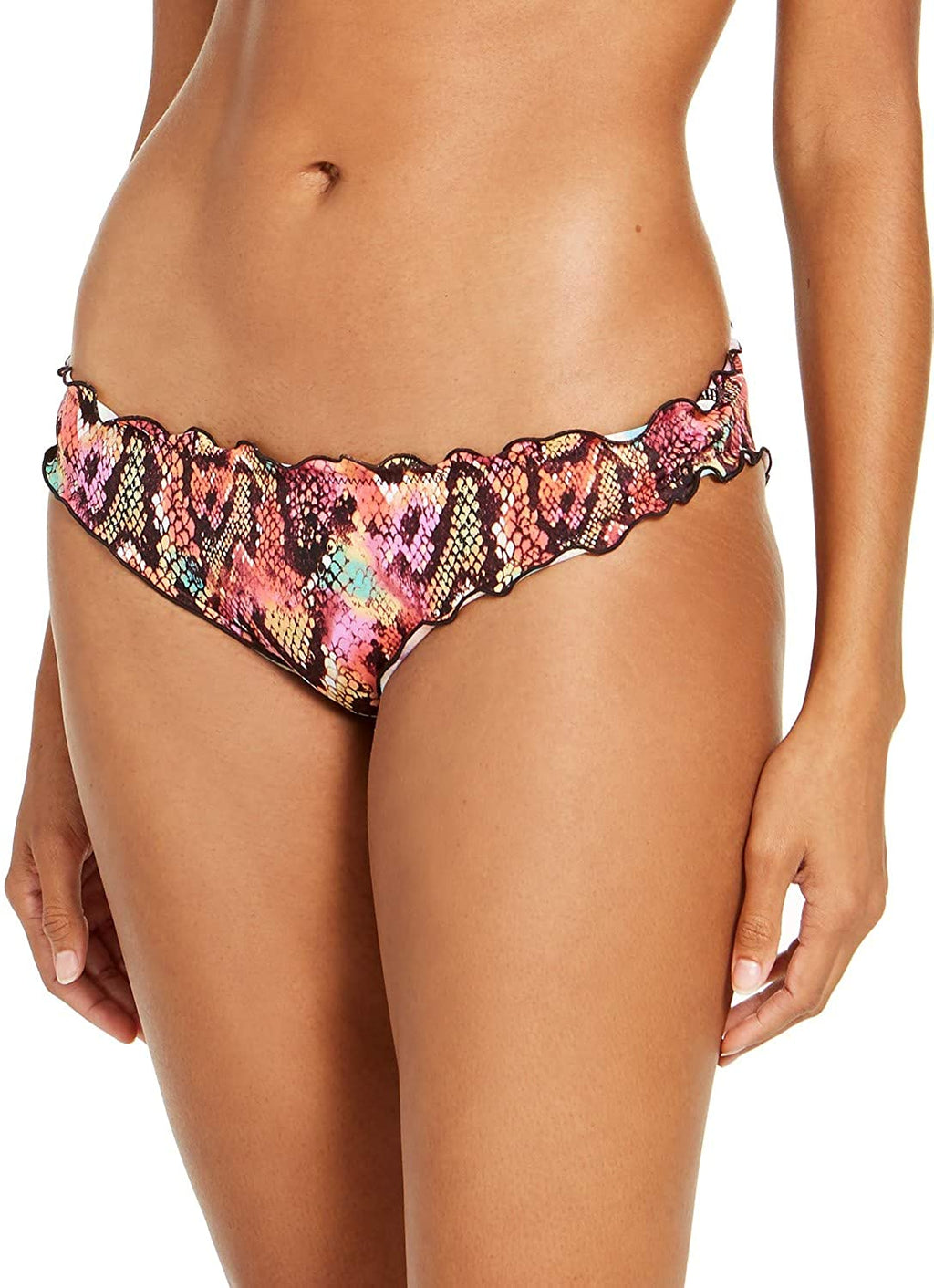 SUNDAZED Reptilia Mermaid Cheeky-Fit Swim Bikini Bottom  Python Multi Size M
