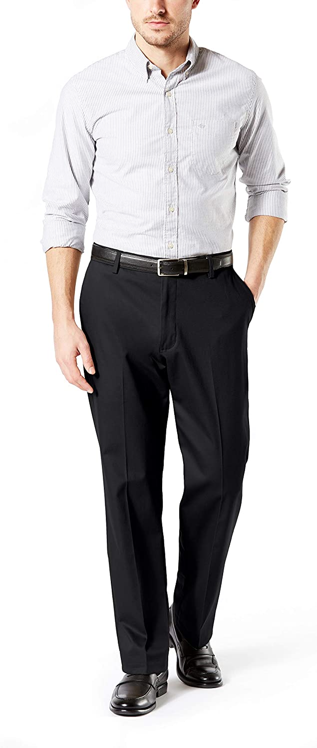 Dockers Men's Signature Classic-Fit Stretch Pants  Color Khakis Black W36xL32