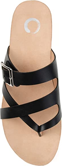 Journee Collection Womens Madrid Wedge Sandal  Color Black Size 7.5M