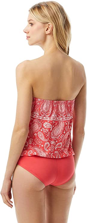 Michael Kors Romantic Paisley Blouson Bandini  Color Geranium Size M