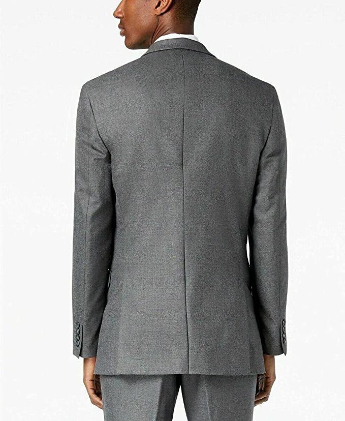 Alfani Men's Slim Fit Solid Two Button Sport Coat  Gray Size 44S