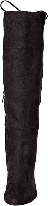Kenneth Cole New York Women's Corie Lace Knee High Boot  Color Black Suede Size 9.5M
