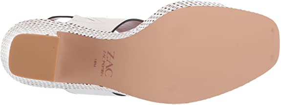 Zac Posen Women's Platform Sandal Cutout Leather Wrapped Wedge  Color White Leather