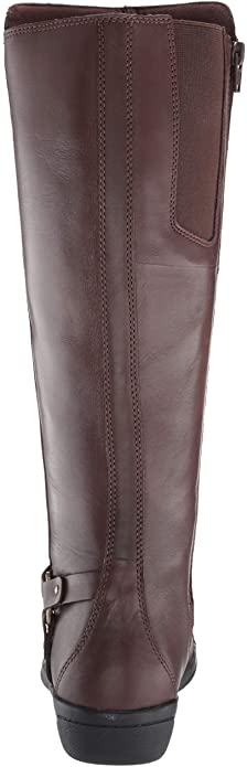 Clarks Women's Cheyn Lindie Knee High Boots  Color Dark Brown Leather Size 6M