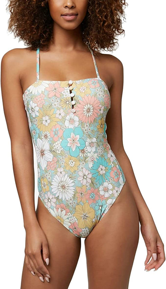 O'NEILL Women's Praia Wildflower One-Piece  Color Seaglass Size L