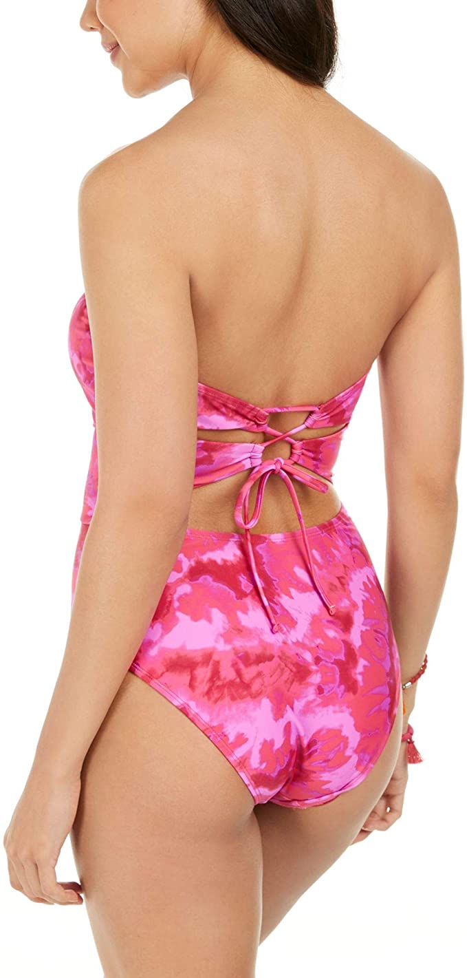 Hula Honey Women's Juniors Hana Tie-Dye Cut-Out One-Piece Swimsuit  Size S