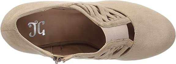 Brinley Co. Womens High Heel Round Toe Bootie  Color Taupe Wd Size 7.5W