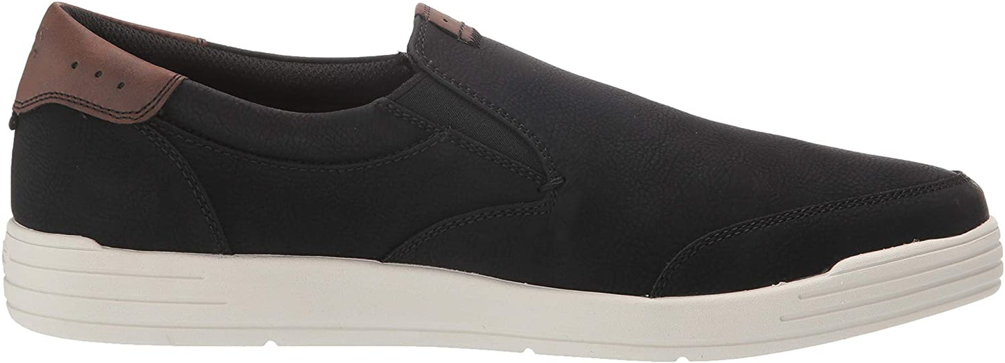 Nunn Bush Men's Kore City Walk Moccasin Toe Sneaker Style Slip on Loafer Shoe  Color: Black Size 10.5W