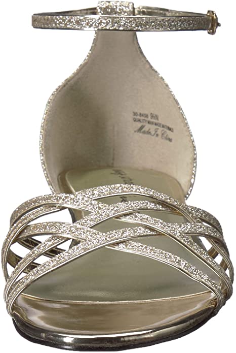 Easy Street Women's Tarrah Wedge Sandals  Color Gold Glitter Size 7.5N