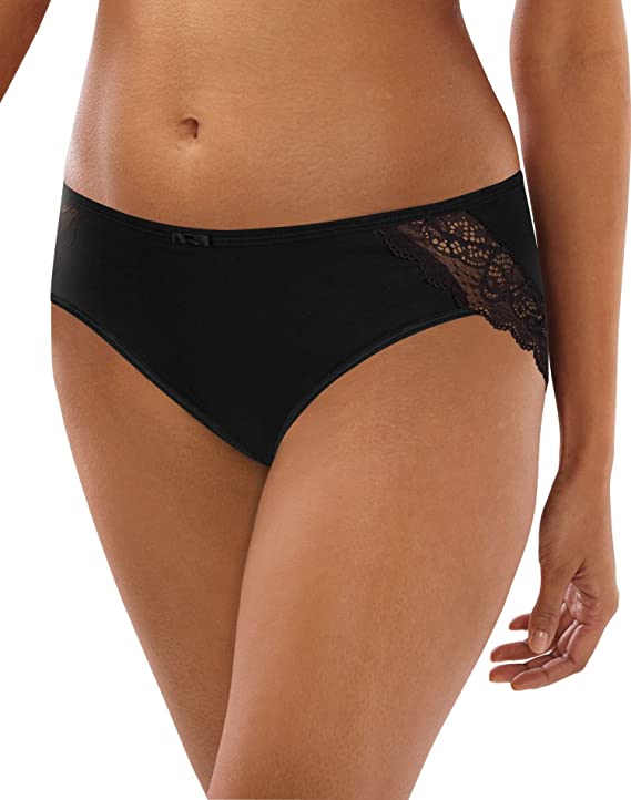 Bali Women's Cotton Desire W/Lace Hipster Panties